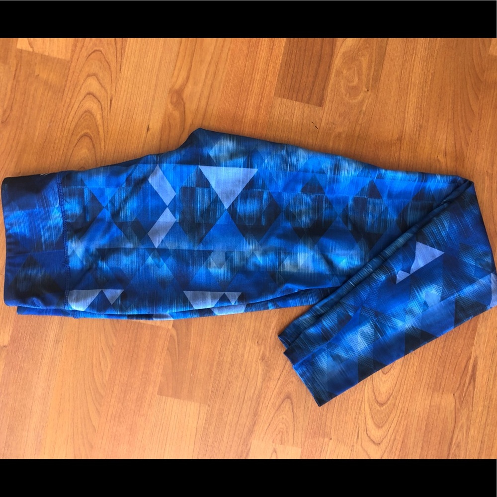 Blue Long Athletic Leggings